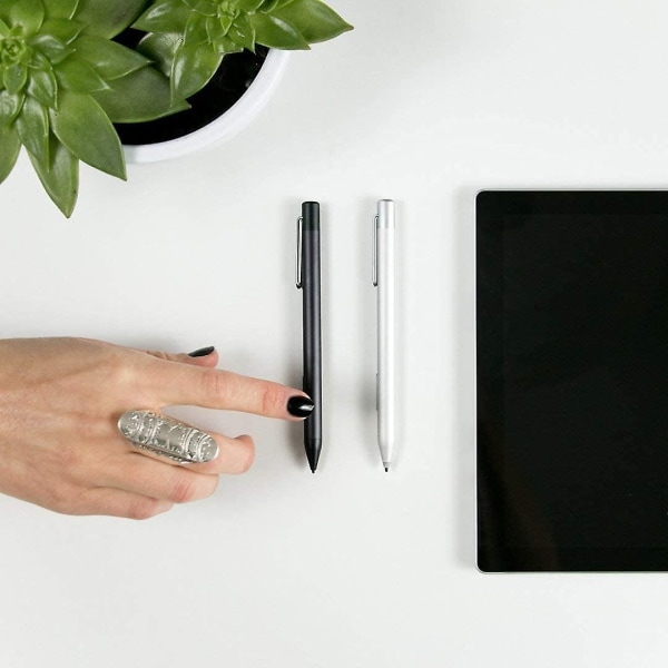 Stylus-penn med følsomhet, håndflateavvisning, 4a batteri, overflatepenn kompatibel med Microsoft og noen Asus, Hp, Vaio (svart)