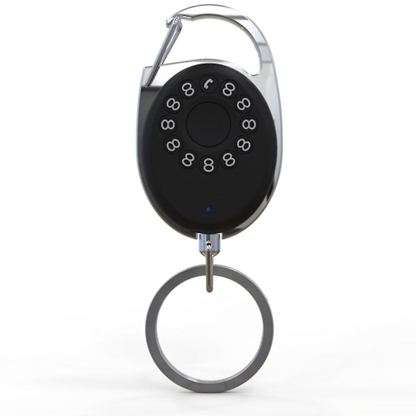Älykäs hälytysmikrofoni 2-suuntainen kadonneen esineen paikannin avaimenperällä Bluetooth-yhteensopiva [dB} Black