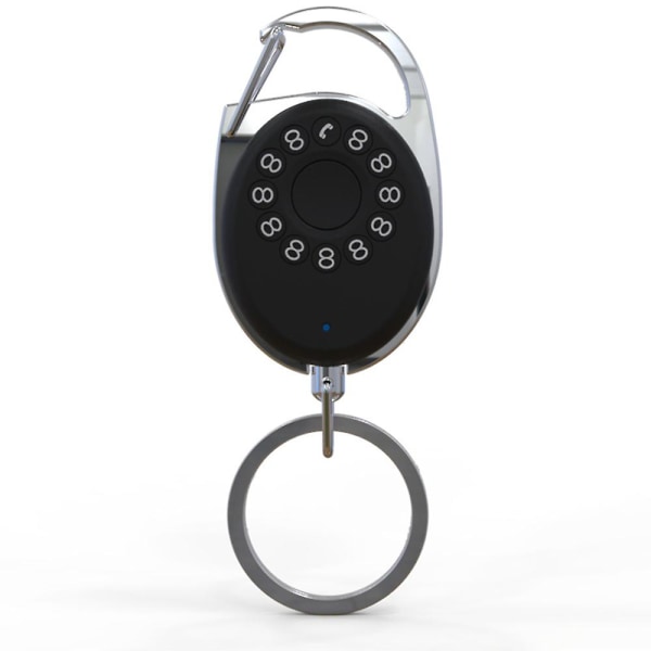 Smart alarmpåminnelse 2-veis anti-tapt enhet med nøkkelring Bluetooth-kompatibel [dB} Black