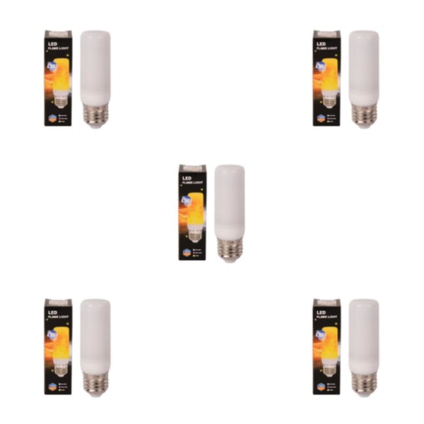 1/5 LED-flamlampa med 3 belysningslägen för inomhus- och utomhusbruk [DB] 5PCS