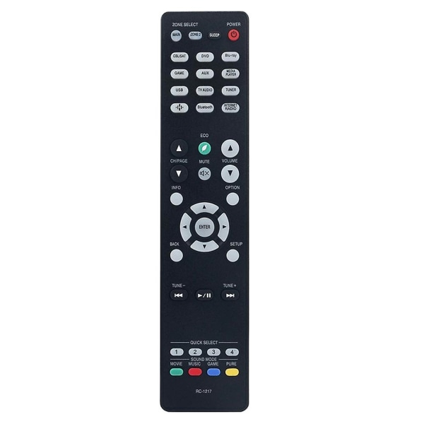 Rc-1217 Kaukosäädin Vaihda Av-Vastaanottimelle 30701024500ad Avr-x1500h Avr-s750h Avr-x1400h Avr-x1 [DB] Black