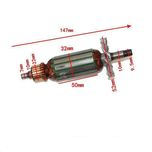 Ac220-240v Ankararmaturmotorersättning för Mt190 1923b N1923b 1902 1901 511938-9 Bärbar hyvel