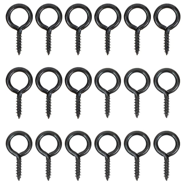 30 kpl Raskaat S-koukut Metalliruuvikoukut Silmukka Koukku Ruuvisilmukka Koukut Raskaat Ruuvisilmät {DB} Black 3.2x1.6cm