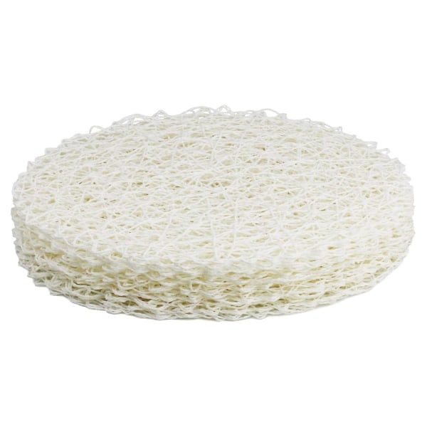 Runde vevde plassmatter av papirfiber, dekorative flettede naturlige matter, høytider, fester, dekor, 15 tommer 12