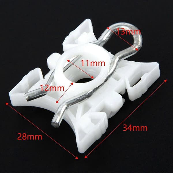 10 stk Vindu Regulerings Glidelager Klips for - E32 E34 E36 Z4 51321938884 [DB] White