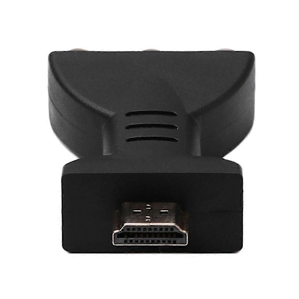 HDMI-yhteensopiva uros - 3 RCA naaras komposiitti AV ääni- ja videomuunnin sovitin TV:lle_dayuan [DB] Black