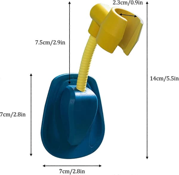 Dusjhodeholder Sugekopp Rotasjon 2 Stykker Universal ABS Svivel Erstatning Dusjhodeholder Erstatning for [DB]
