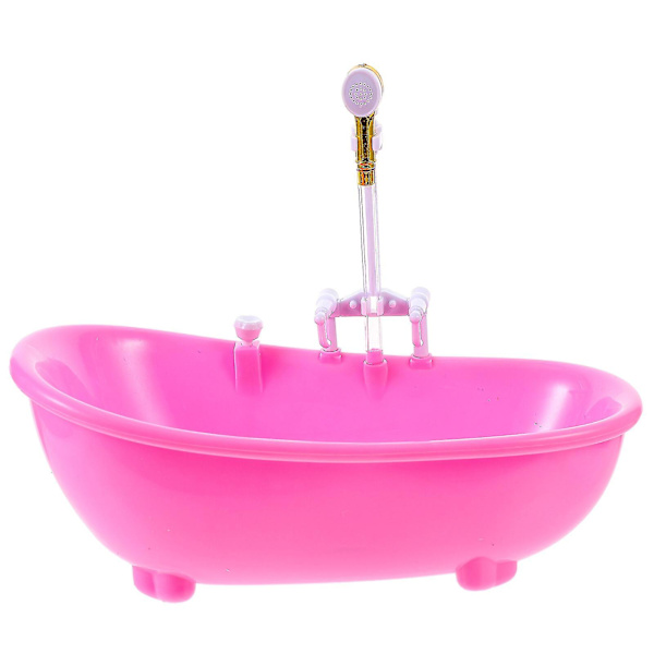 Sähköinen vesisuihkutusamme uima-allas suihkulla ilman akkua nukelle (vaaleanpunainen) Db Pink 22.3x11.5cm