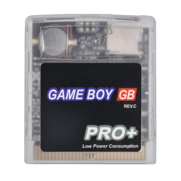 2750 peliä yhdessä Os V4 Edgb mukautettu pelikortti Gameboy- Gb pelikonsolille virransäästöversio db Transparent  Black