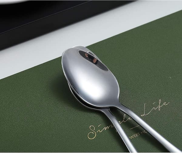 6 stk. 14 cm rustfrit stål teskeer - Dessert- og kaffeskeer