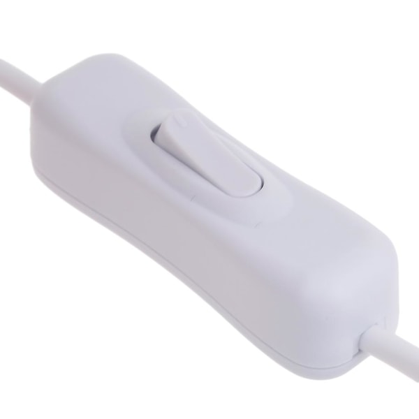 Høyhastighets hvit Type-c USB-kabel med av/på-bryter for telefoner og nettbrett [DB] 2m