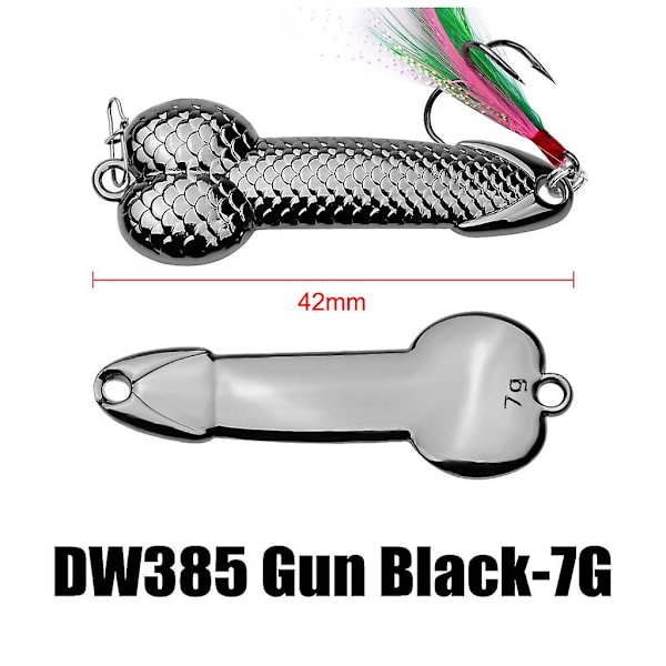 Wobble Fish Lures Spoon Lure Feather Bait Hook Fiskeutrustning Present till Fiskeälskare [DB] Rose gold 15g