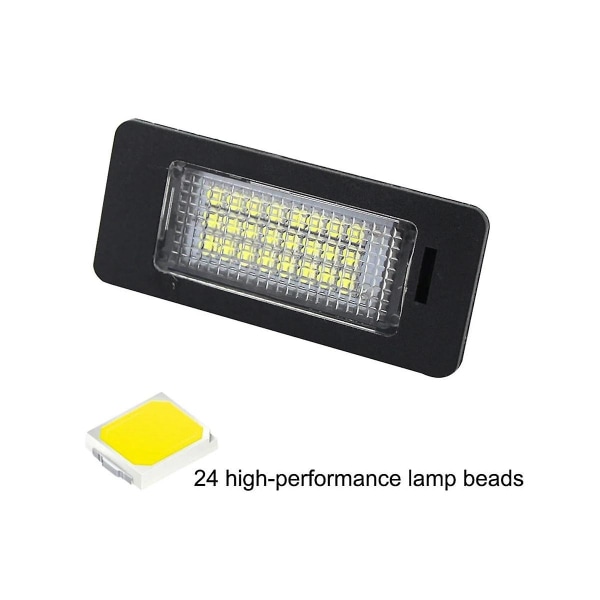 LED-baklykta för registreringsskylt, bakre bilbelysning för A4 S4 B8 A5 S5 Tt Q5 / 5d [DB] BlackTransparent