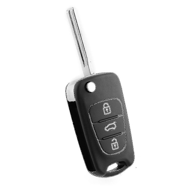 2 kpl taittuva avaimenperä 3 napilla Kia Sorento Sportage Cerato Rio [DB] Black 2 Pcs