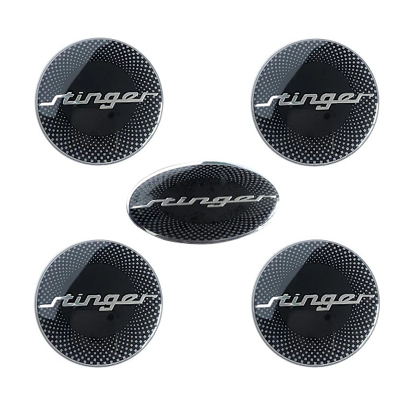 5 st. Stinger/GT Bilrattstyre Center Cap Dekal Emblem för Kia [DB] Stinger