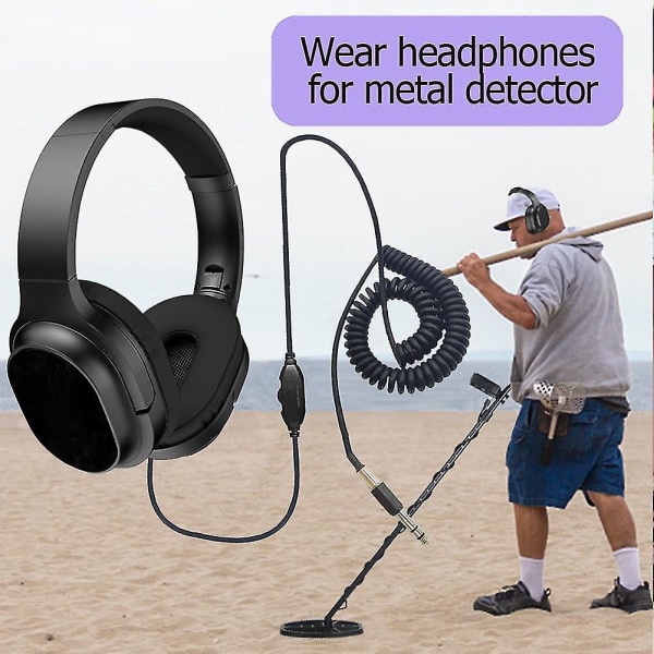 Metalldetektor Headset Hodetelefoner For -6250 -6350 Tx-850 -4030 -6350 -5090 -830 Øretelefoner Hao {DB Black
