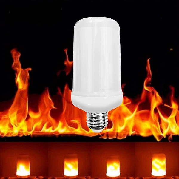 2 stk. LED Flamme Lyspære Flamme Lampe 5W E27 Sockel Flimrende Flamme Lyspære Dekorative Atmosfæriske Lamper db