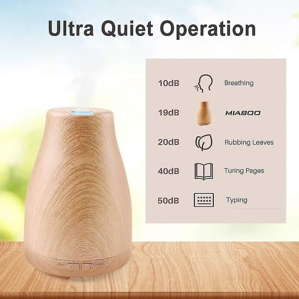 120 ml æterisk oliediffusor, ultralydsluftfugter, støjsvag elektrisk aromadiffusor, automatisk aromafunktion