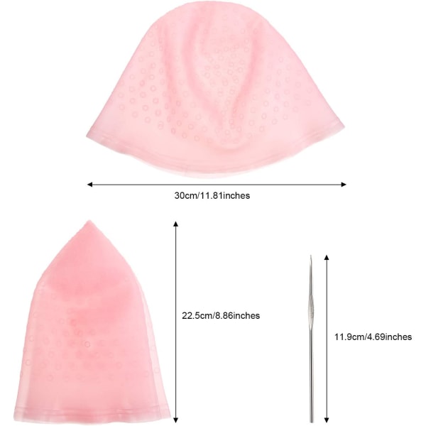 Genanvendelig silikonehøjlys-hætte til hårfarvning i salonen med krog til kvinder og piger
