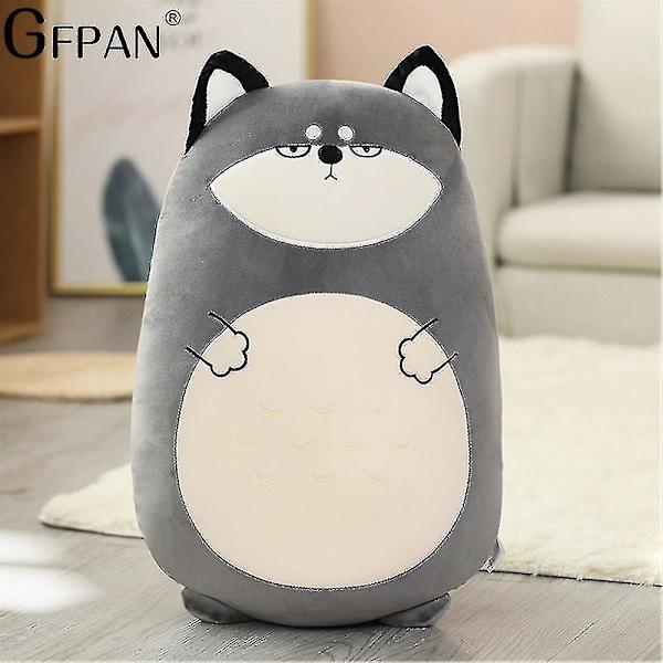 Mjuk leksak Kawaii djur fet dinosaurie Shiba Inu hund kudde plyschleksaker söt mus kanin docka flickor säng hålla sovkudde [DB] dog 60cm