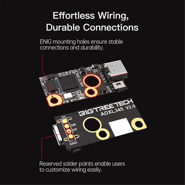 Adxl345 V2.0 Accelerometer Board Stealthburner för Klipper Extruder Hotend 3d-skrivardelar [DB] Black