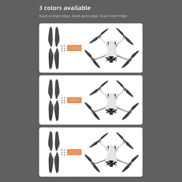16 stk. propeller erstatning for DJI Mini 3 Pro fjernkontroll drone tilbehør A [DB] silver 4pcs