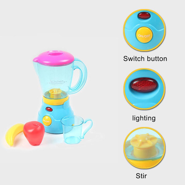 Haloppe Simulering Køkkenapparater Blender Rister Mixer med LED Lad Som Om Legetøj Db Blender