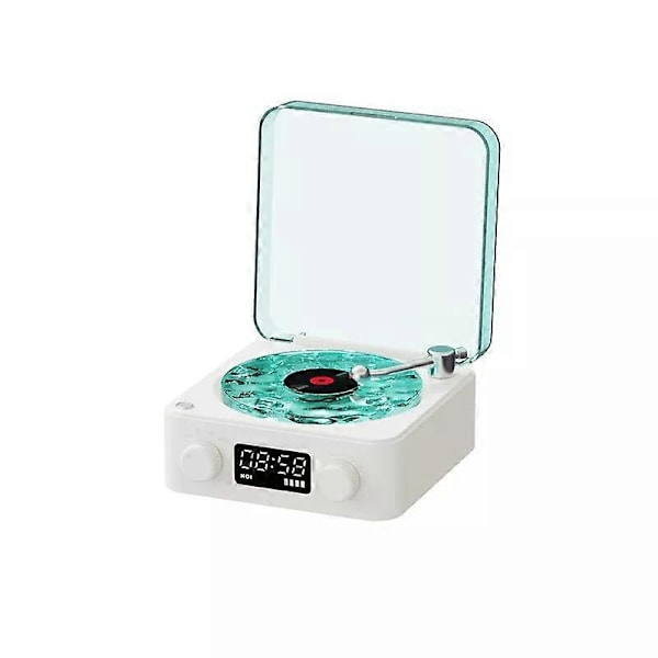 Lumena Lamp Skivspelare, Waves Vinyl Bluetooth-högtalare med 4 justerbara lägen {Db} white