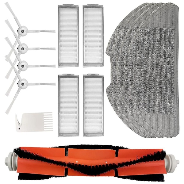 For Mi Robot Vacuum Mop 2 Pro Robot Vacuum Tilbehør Sett, Hovedbørste, Rengjøringskluter, Hepa Filter, Sidebørste [DB] As Shown