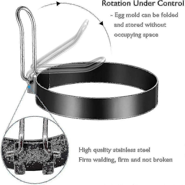 2-pack äggring, non-stick äggringar, pocherade äggringar, äggstekningsringar [DB]
