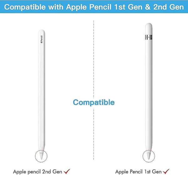 4 stk. spidser kompatible med Apple Pencil 2. og 1. generation, spidser til Apple Pencil, reservespids