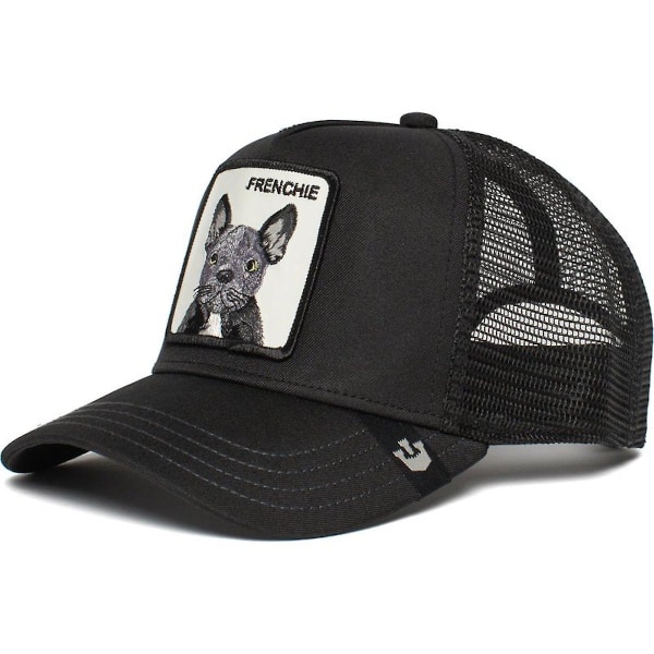 Frenchie Baseball Cap - Komfortabel Broderet Snapback Justerbar Mesh Sports Hat  [dB}