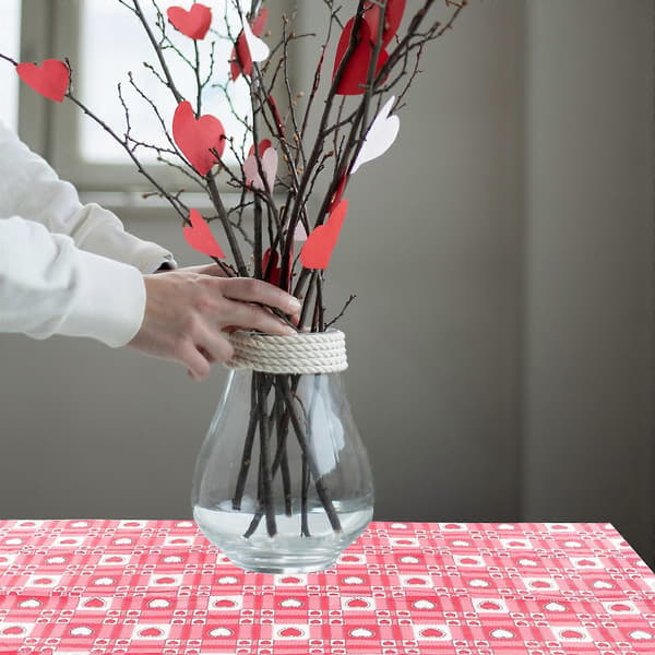 Valentinsduk Bordtrekk for dekor 2 stk