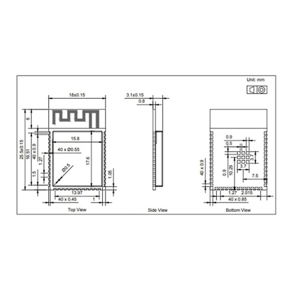 Esp32-s3-n16r8 Kompatibel med Esp32-s3-wroom-1-n16r8 Multifunktionell Bärbar Wifi Bluetooth 5.0 M