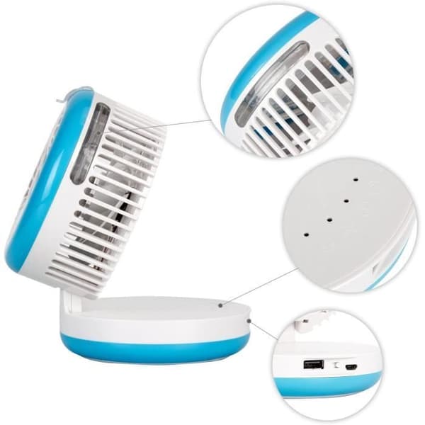 Genopladelig køleventilator - Mærke - Model - Blå - Multifunktionel og stærk vind[DB] Blue