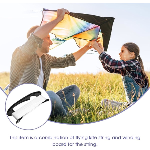 Flying Kite Line String With Wind Board Outdoor Sports Tool 100m, black