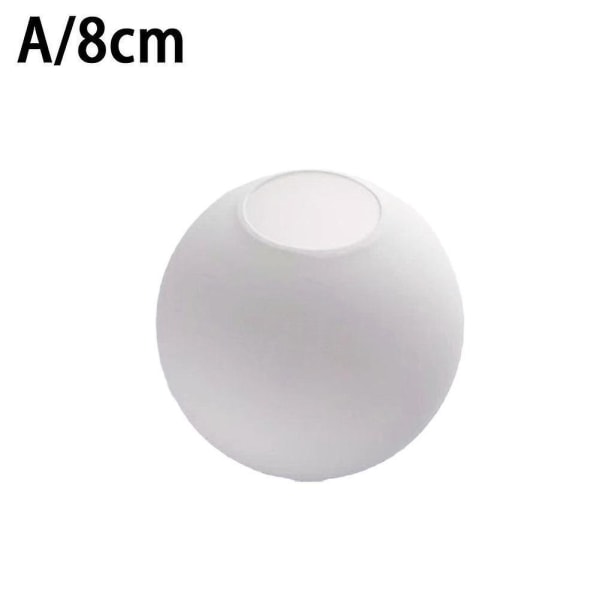 Mat hvid Globe Glas Lampeskærm Udskiftning Rundt Lys Cover Fix [DB] 8cm