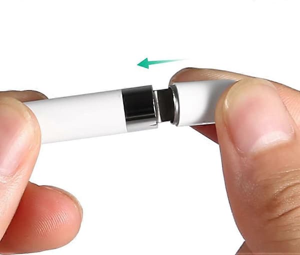 2 stk. Hvit iPencil Magnetisk Erstatningshette Beskytt Ladeport [db]