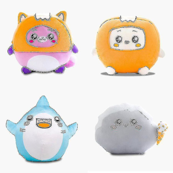 Lankybox Kartong Skurk Fet Fox Hajdocka Plyschleksak.c [DB] 1PCS Shark