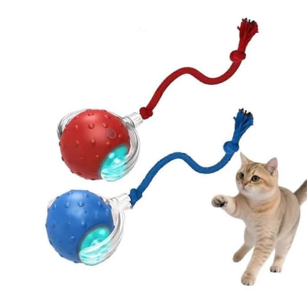 Liten Apport Hundleksak, Tinyfetch Interaktiva Hundleksaker Katt Leksaksbollar, Snabbt Rörlig Boll [DB] Blue