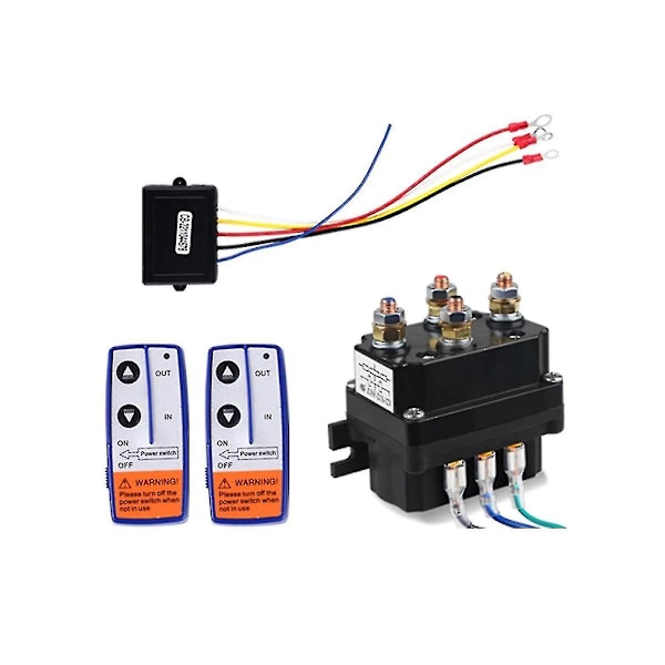 12v 250a Vinsj Fjernkontroll Kontaktor Vinsjkontroll Solenoid Relé Dobbel Fjernkontroll Kit Bil Motorsykkel Off Roa [db]