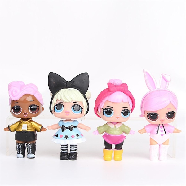 8 stk Lol Surprise dukke actionfigur leketøy kakepynt dukke samling modell barn julegave db 8PCS