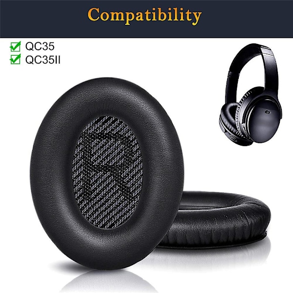 Ersättningsöronkuddar för Bose Quietcomfort 35 (qc35) & Quiet Comfort 35 Ii (qc35 Ii) hörlurar {DB White