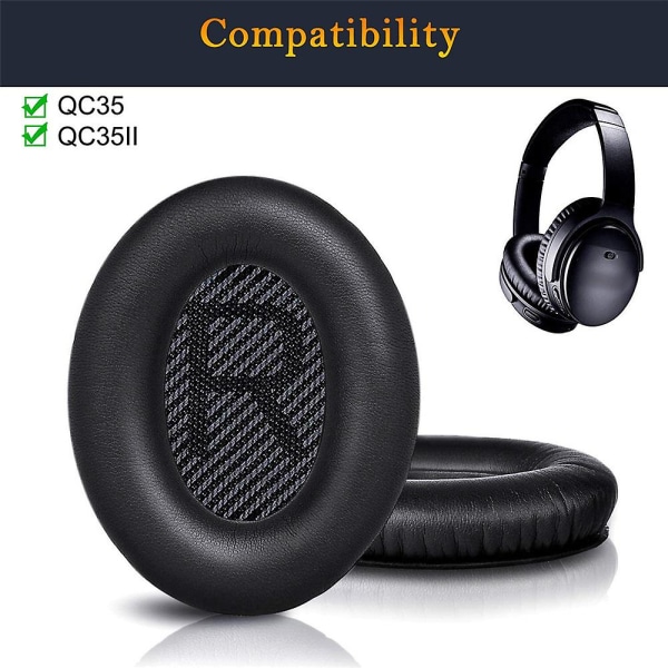 Reservedeler for Bose Quietcomfort 35 (qc35) & Quiet Comfort 35 Ii (qc35 Ii) hodetelefoner Black