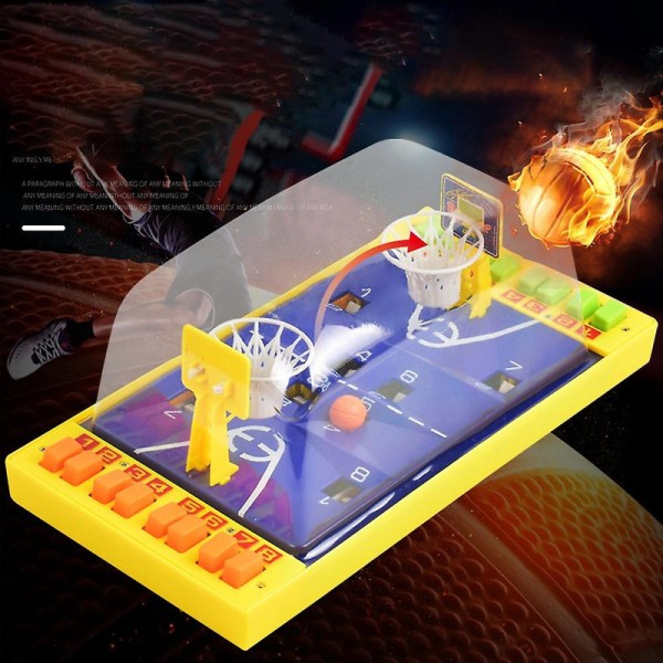 Mini Basketball Bordspill Sjakkbrett Finger Basketball Machine Desktop Catapult Interactive Finge DB yellow