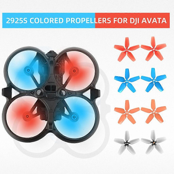 for Avata Drone Propeller Fargerike Drone Propeller Holdbar Drone Vinge [db] Red