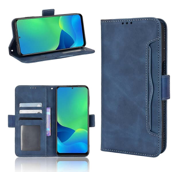 För Ulefone Note 13P Hudkänsla Kalvmönster Läder Telefonfodral [DB] Blue