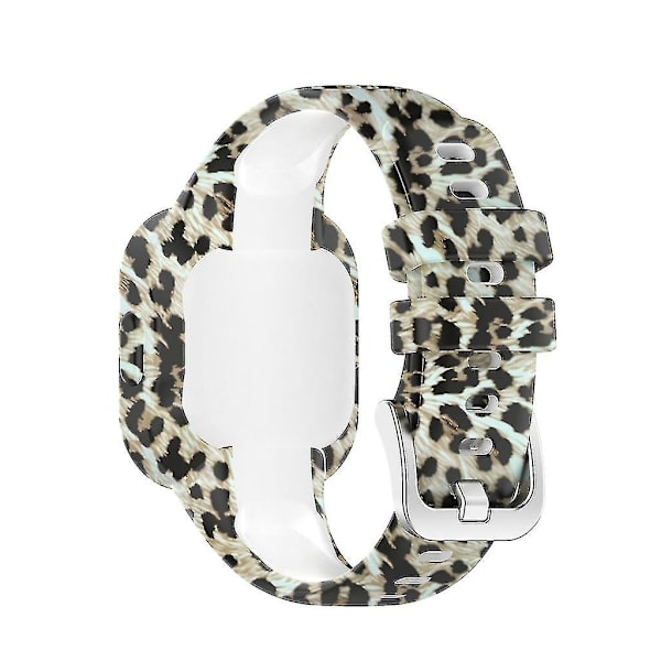 Barnmönstrad silikonrem för Garminfit Jr 3/garmin Vivofit Jr3 klocka-färgbrun leopard
