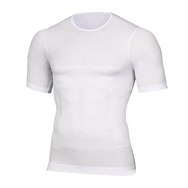 Men's Shaper Cooling T-shirt Med Korte Ermer Skjorte Topp Body Shaper Net Nylon