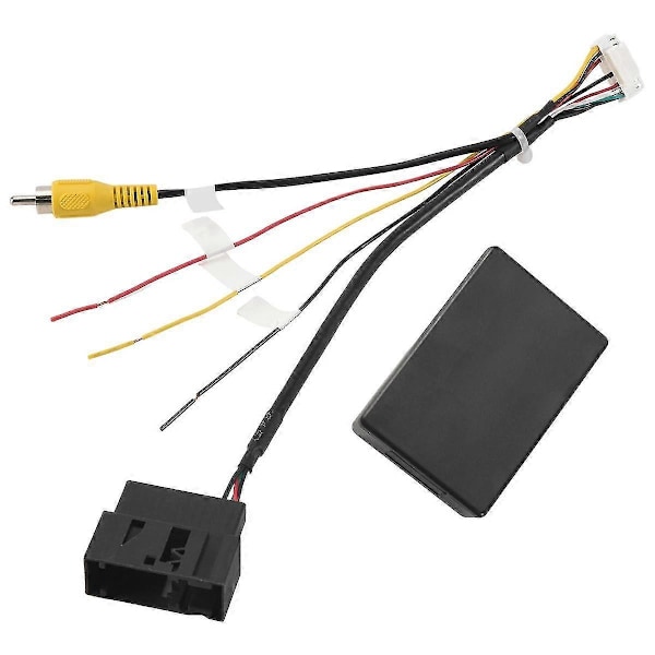 RGB til (RCA) AV CVBS Signal Konverter Dekoderboks Adapter for Fabrikk Bakkamera Golf 6 CC [DB] black